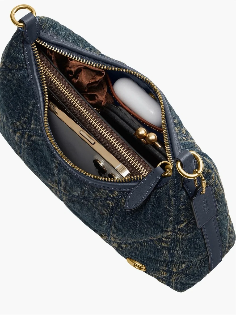 COACH Juliet 25 Quilted Denim Shoulder Bag